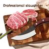 5.5 Inch Butcher Knife Handmade Forged Chef Cooking Kitchen Knives BBQ Tool Gift Leather Sheath