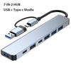 TYPE-C Dual-Head 7-in-1 Docking Station USB 3.0 Hub for Laptop, Mobile, Computer