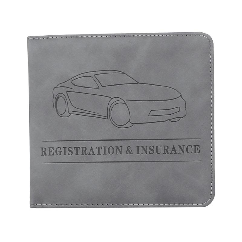 Leather Car Document Holder Organizer For Registration License Insurance Cards Vehicle Glove Box Storage Case
