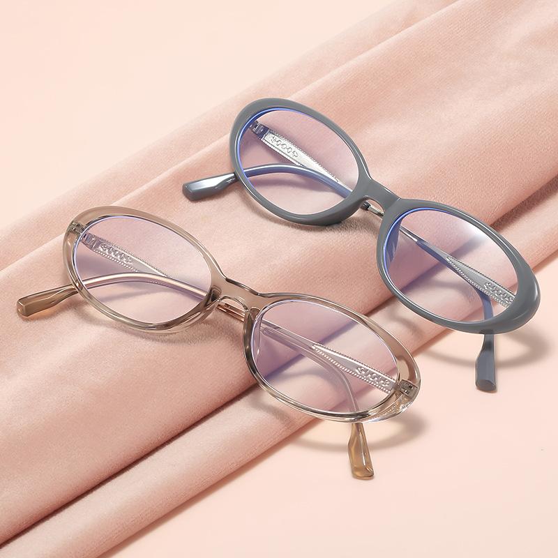 Fashion Women Popular Myopia Glasses High Quality Oval Frame Comfortable Near Sight Eyewear Anti Blue Light Minus Sight Glasses