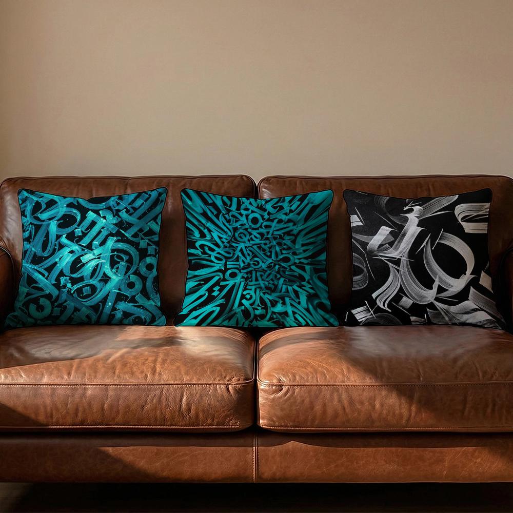 PPokras LLampas Art Cushion Cover Soft Reversible  Durable Pillow Cover  MultiScene Use for Home  Car Daily Comfort