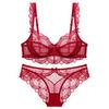 Set Reggiseno Minimizer Trasparente in Pizzo Ultra-sottile per Seno Abbondante