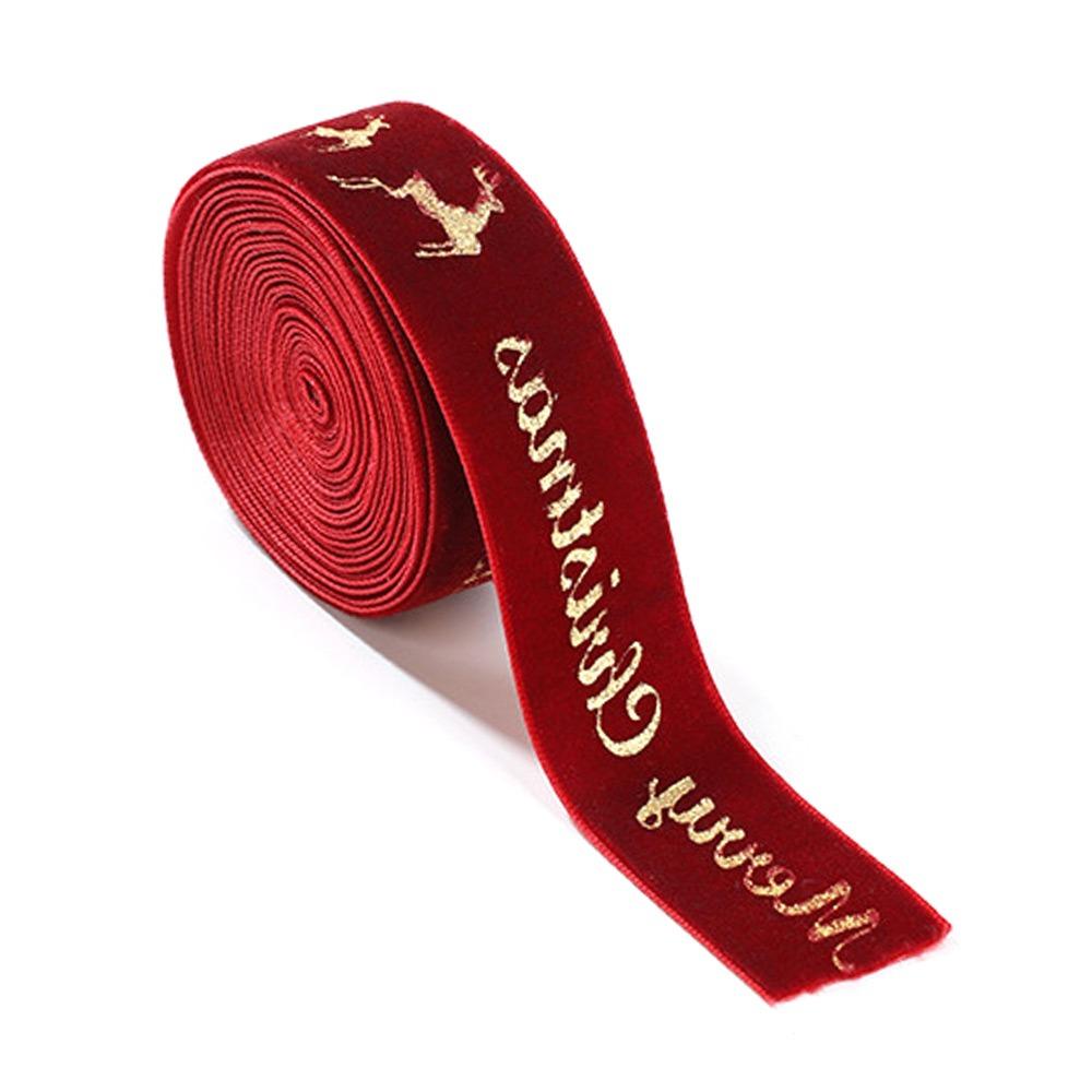 Samtstoff Draht-Samtband 2,5CM*2M Festliches Band Geschenkband Szenendekoration