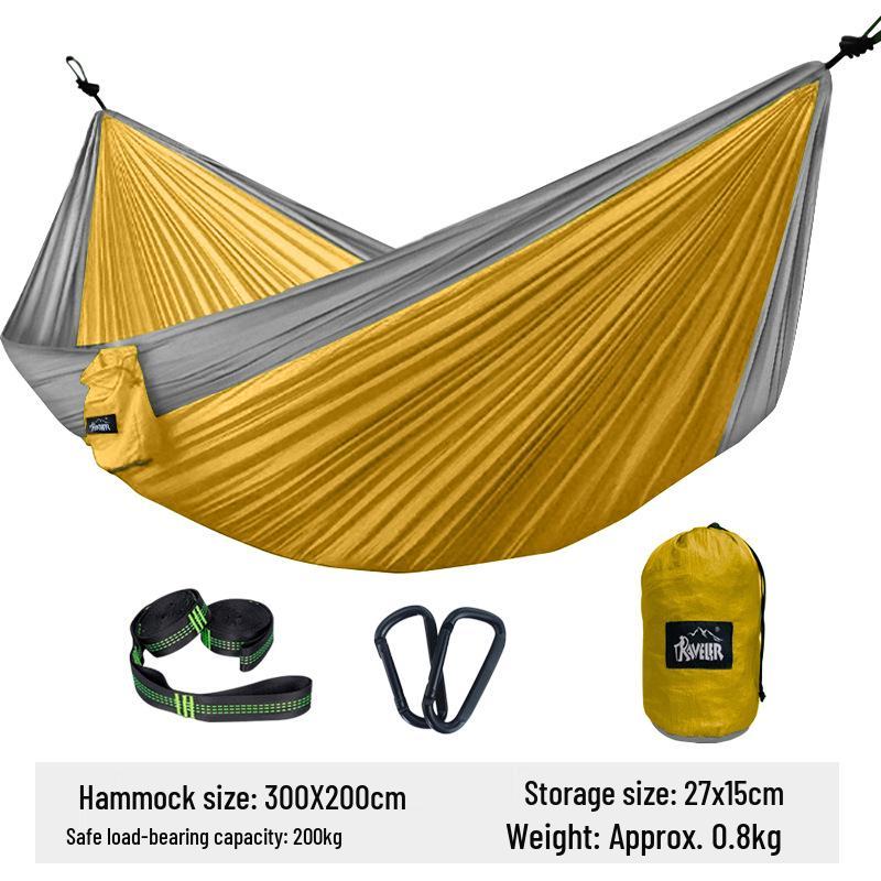 Outdoor Camping Parachute Nylon Double Hammock - Oversized and Colorful