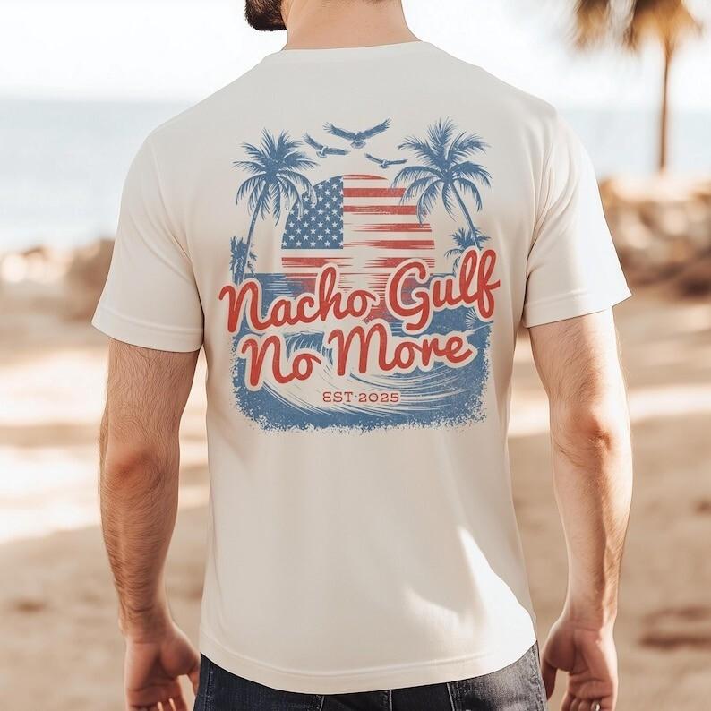Gulf of Tshirt, Nacho Gulf No More Shirt Retro Trump Shirt On Back S разноцветный
