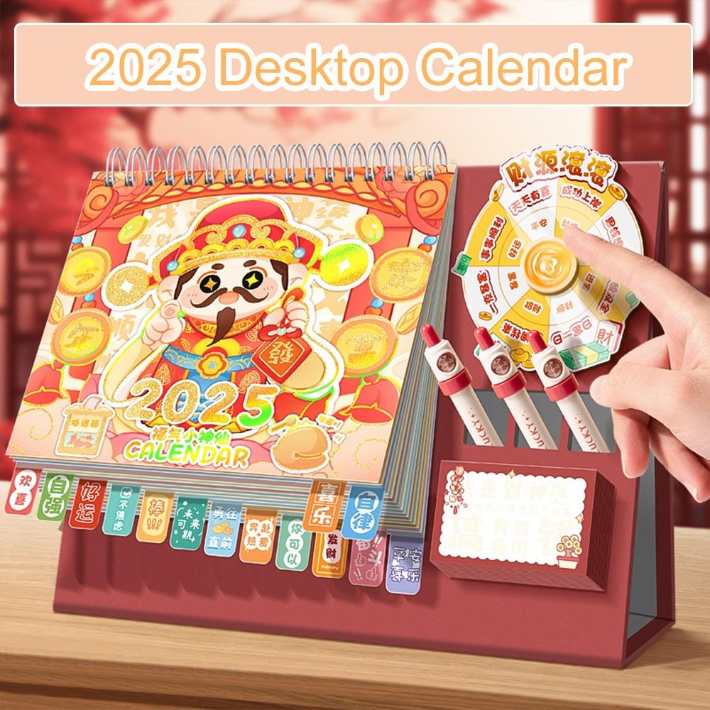 Funny Capybara 2025 Calendar To Do List Agenda Organizer Planner Wheel Desktop Calendar  Decor