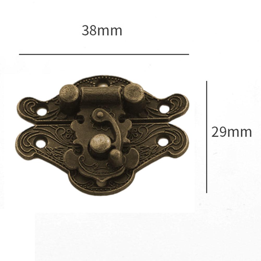 4 bucăți bijuterii din bronz antic, cutie din lemn, încuietori pentru sertar, valize decorative, încuietoare, încuietoare, accesorii hardware