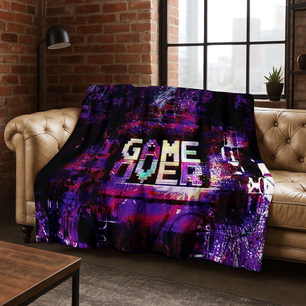 26 Style Gamer Zone Game Controller Flannel Blanket,Warm and Cozy Soft Throw Blanket for Home Bedroom Bed Sofa Travel Cover Kid