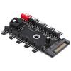 SATA Interface Fan Hub 10‑Way Fan Speed Controller 4Pin Computer Accessories 12V