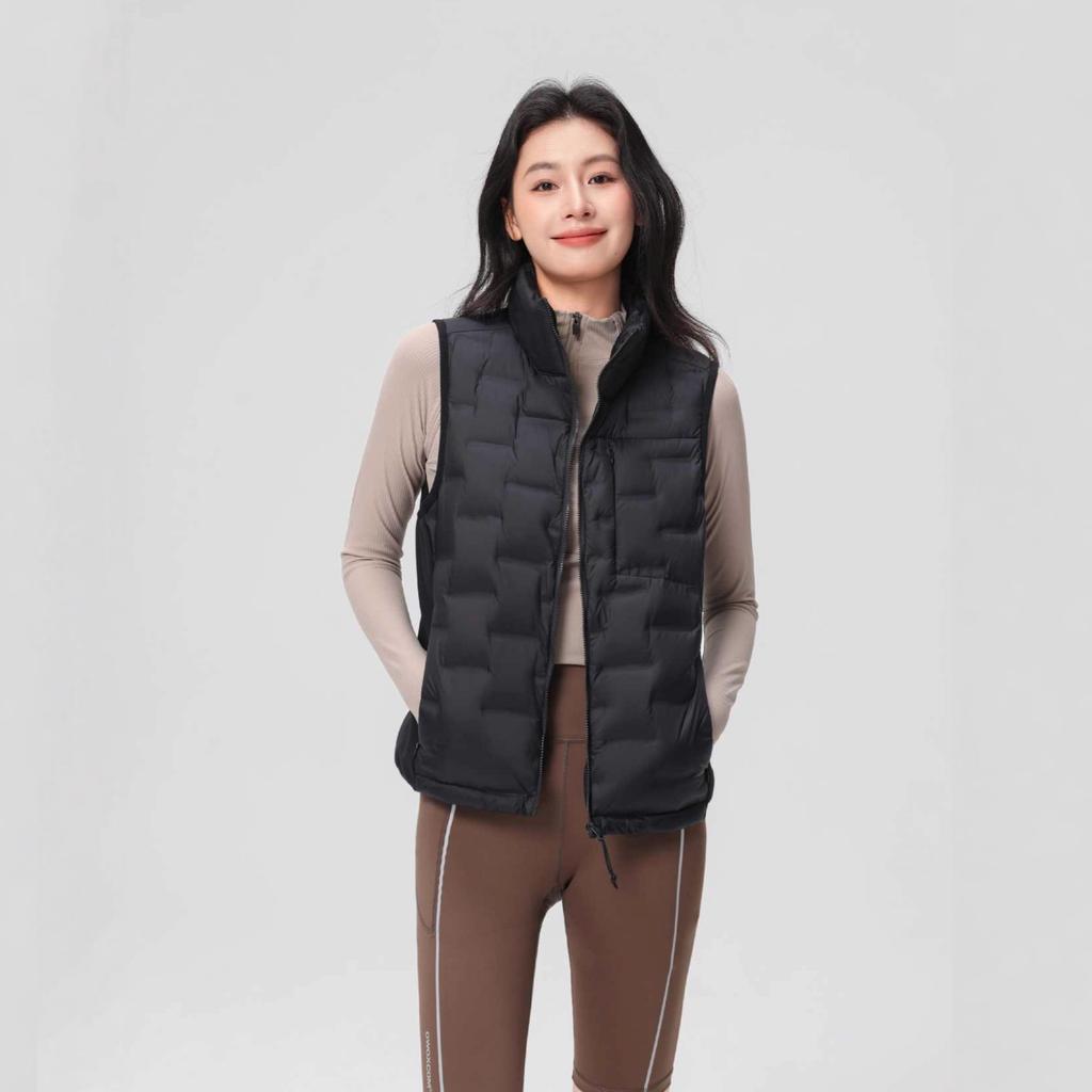 Pinghu down jacket women's vest light and thin down stand-up collar vest autumn and winter new ladder pressure vest tide