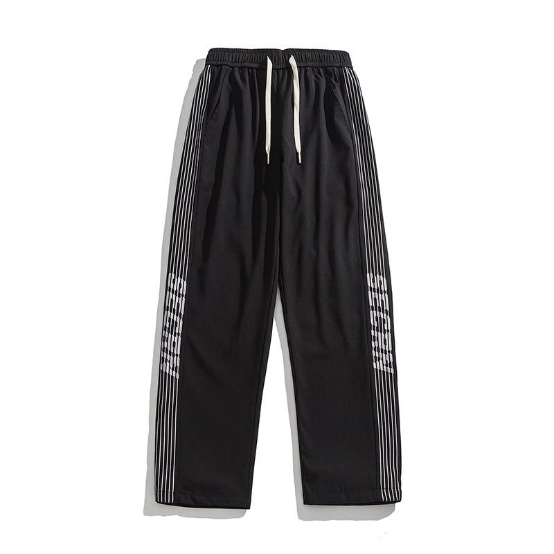 ACU Męskie Retro Paski Szerokie Nogawki Spodnie Sportowe - 2025 Modne Codzienne Spodnie
