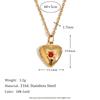 MamacitaSlay New Design Twelve Birthstone Heart Can Paste Photo Frame Pendant Women's stainless steel necklace  jewelry Gifts