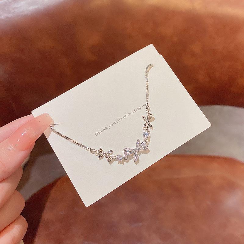 Elegant Butterfly Diamond Bracelet - Trendy Korean Titanium Steel Women's Jewelry