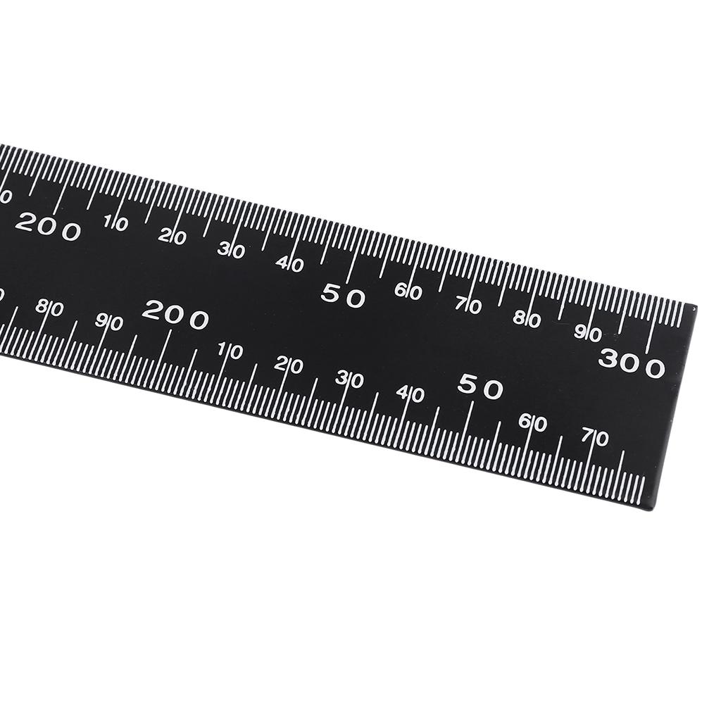 Metal L-Square Shape Ruler Curve Sewing Measure Professional Framing Square Ruler Black for Carpenter Tailor DIY Sewing