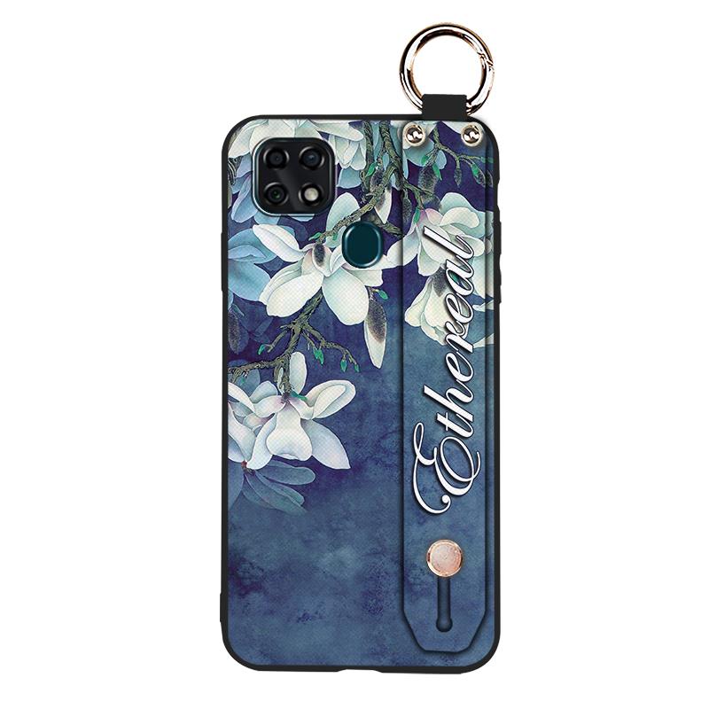Anti-knock Kickstand Phone Case For ZTE Blade V2020 Vita/Blade20 Smart/10 Smart Protective Flower Ring Back Cover
