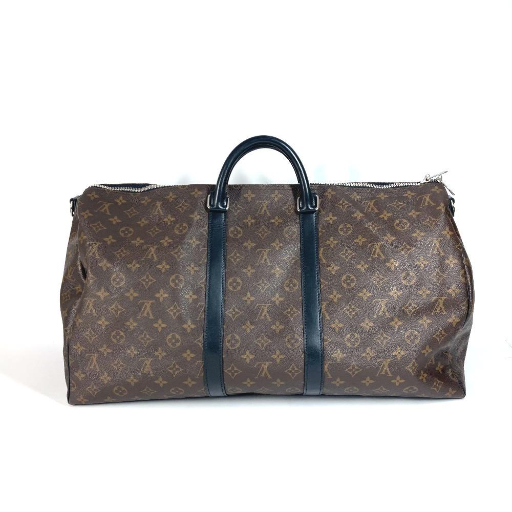 Louis Vuitton M56714 MonogramMacassar KeepallBandouliere55 Hand Bag Duffle Bag