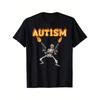 Womens Autism Awareness Skeleton Meme Graphic Meme TShirt Men Oversized Tee Cotton Unisex Harajuku Short Sleeve Vintage Tops