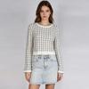 European and American Fashion Women's Long Sleeve Round Neck Knit Sweater