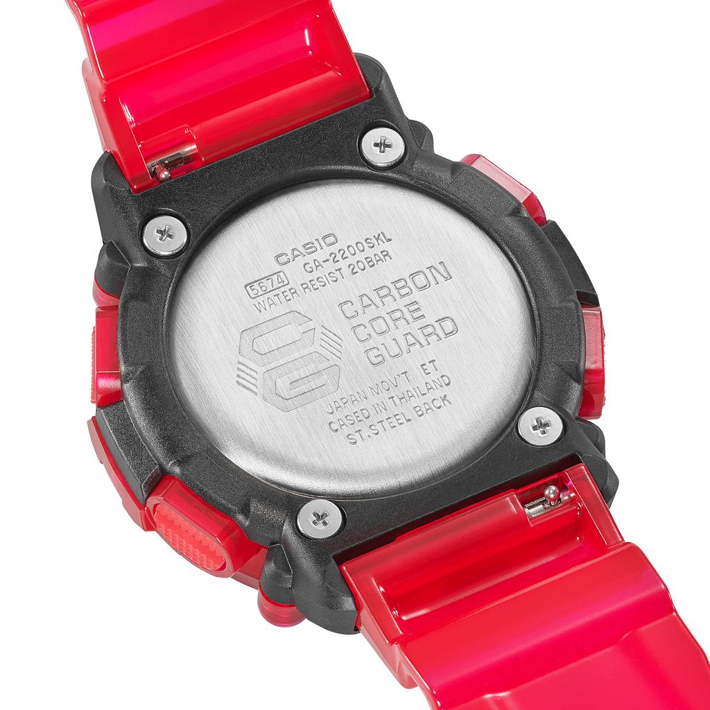 Casio Men's Resin 200M Water Resistant Digital Shock Resistant Quartz Watch GA-2200SKL-4A