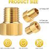 Frienda 1/4 Inch Male NPT X 1/4 Inch Female Inverted Flare Propane Fitting NPT Reducer Brass Female Pipe Adapter Brass Bushing Reducer Threaded Pipe