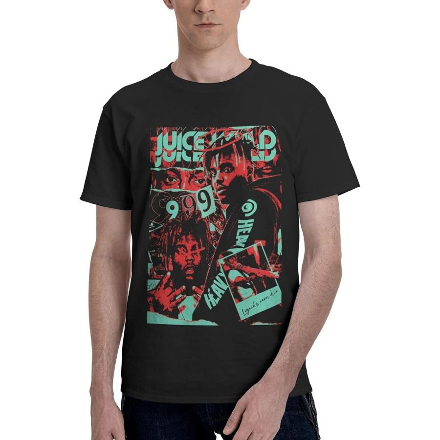 

Migetuke Juice Wrld 999 Mens T-Shirts True Classic Tees Casual Cotton Fitted Tshirts Shirts for Men(4) XXXXXL чорний