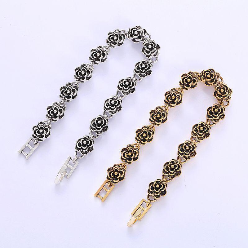 Blumenanhänger Rosenarmband für Damen Koreanischer Stil Süßes Temperament 1 Stück Modeschmuck für Teenager-Mädchen