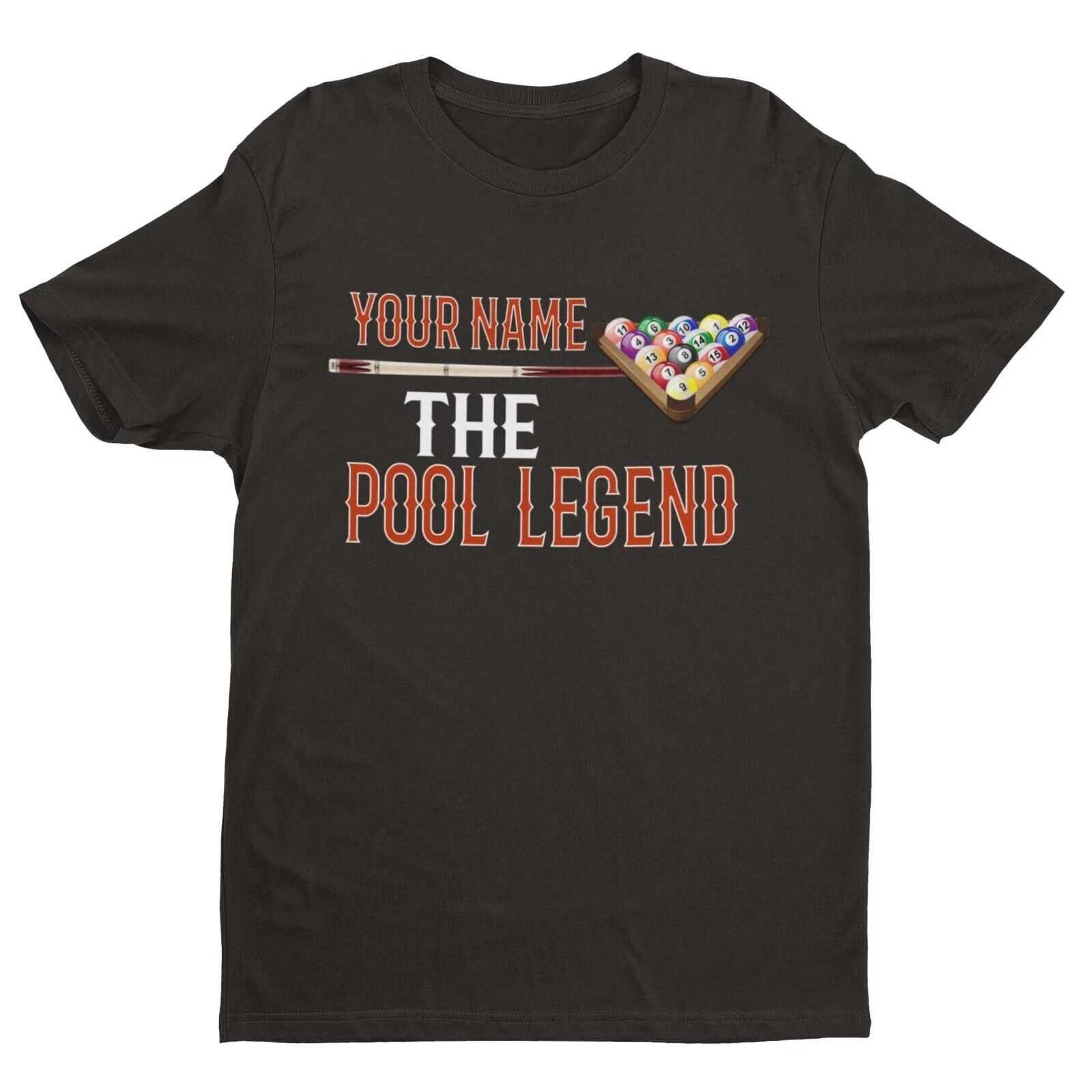 PERSONALISED Pool T Shirt YOUR NAME The POOL LEGEND Gift Idea Player Pub Funny S