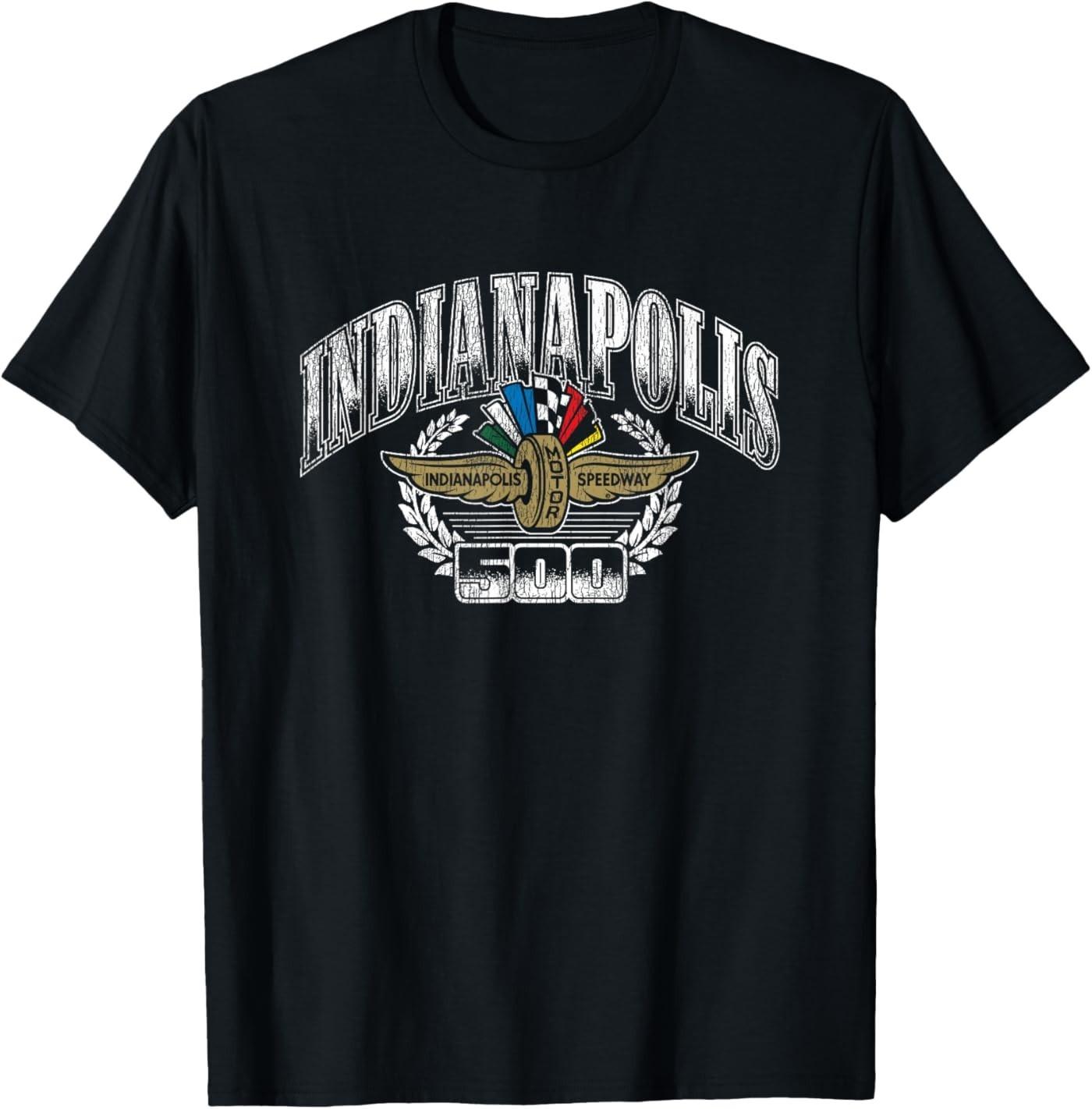 Indy 500 Indianapolis Motor Speedway Vintage Distressed Logo T-Shirt S разноцветный