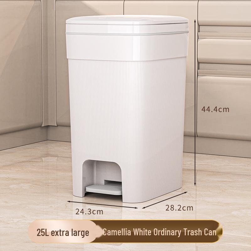 Pedalstyrd soptunna med lock för hemmabruk: Badrum, Kök, Sovrum