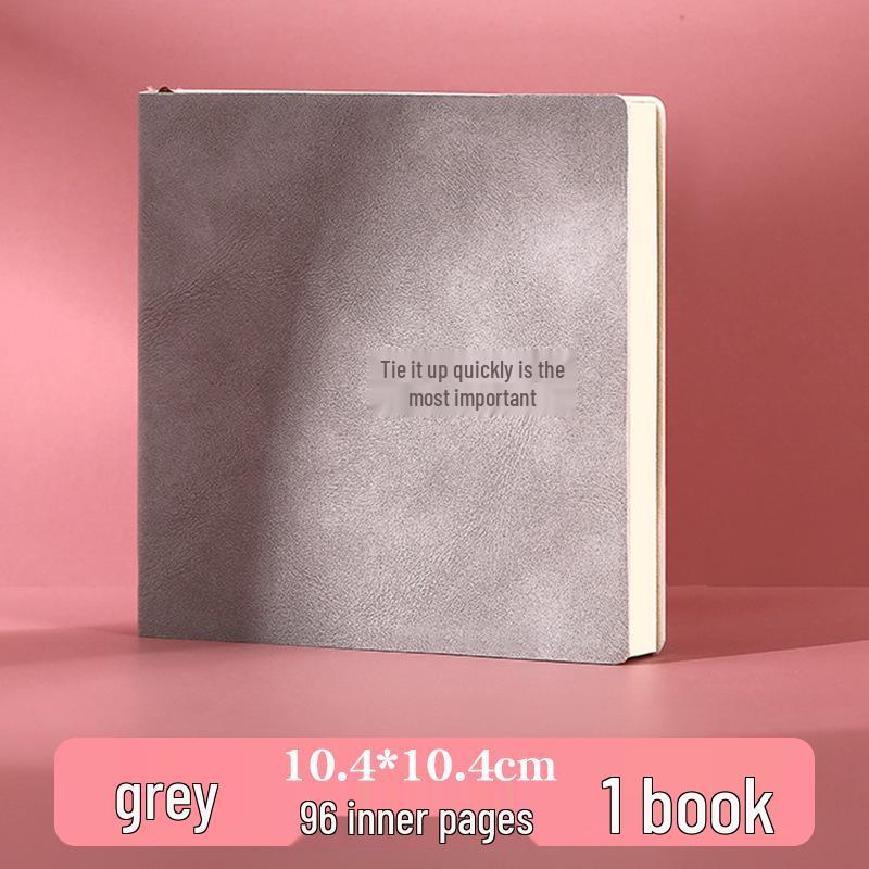 Stylish Cartoon Stamp Mini Notebook: Cute, High-Value, Simple Square Pocket Journal