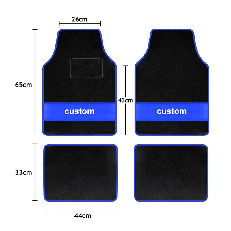 Custom Text Car Floor Mats Universal Automotive Car Mat Full Set Of 4 Front And Rear Car Carpet Auto Interior Accessories