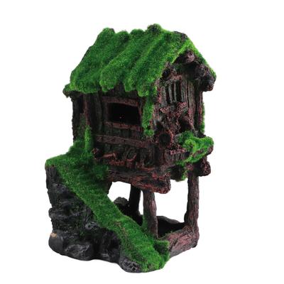 Aquarium Resin Pavilion Ornaments Vivid Lifelike Details Safe Resin Fish Tank Pavilion Landscaping