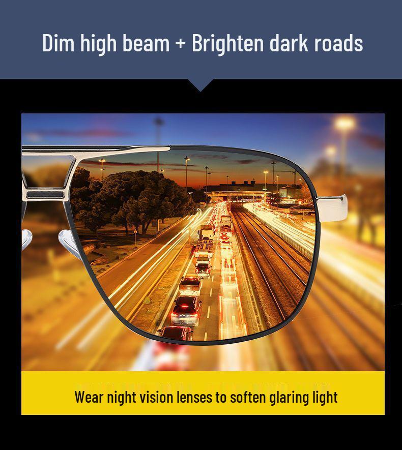 Day-Night Polarized Photochromic Sunglasses: Anti-Glare, HD Vision for Fishing & Driving