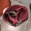 100% mulberry silk retro geometric printing high-end silk square scarf women's spring versatile light luxury small silk scarf scarf