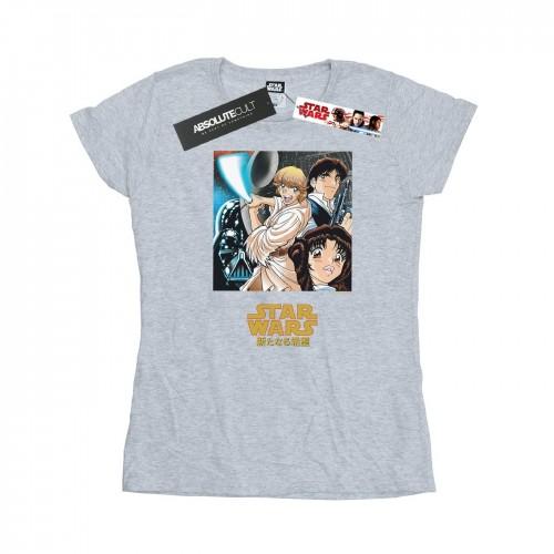 Star Wars Womens/Ladies Anime Poster Cotton T-Shirt