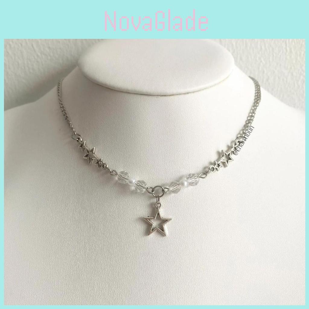 Y2k Star Pendant Necklace With Alloy Geometric Charm For Fashion Women