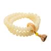 Natural White & Creamy Yellow Jade Bodhi Root Double-Strand Bracelet - New Chinese Design for Women