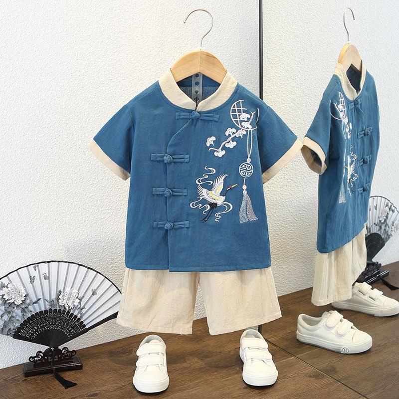 Children's National Studies Hanbok Boys Summer Chinese Style Performance Clothes Girls Hanbok Performance Tang Suit Ancient Style Baby Suit