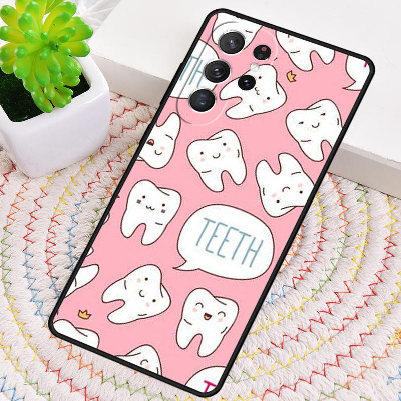 Anatomy Dental Crowned Tooth Crown Phone Case for Samsung Galaxy Note 10 Pro S26 Ultra S23 S24 FE S25 S21 S22 PLUS Cove
