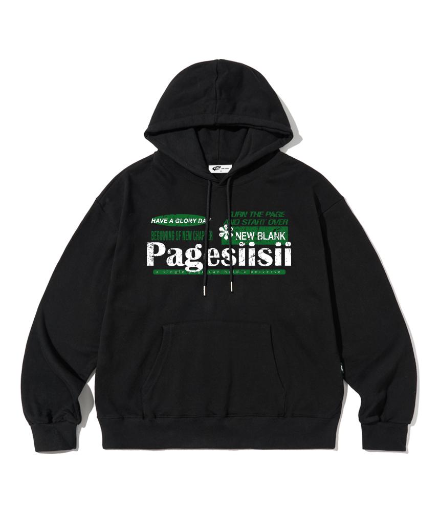 Худи с принтом Page Cc Vintage, однотонное, черное Xl/Fleece-Lined (Special Double-Sided)