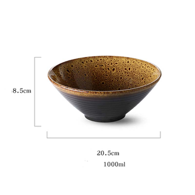 Japanese-style Creative Threaded Bowl Ramen Bowl Ceramic Hat Bowl Large Soup Noodle Bowl Beef Noodle Bowl Ramen