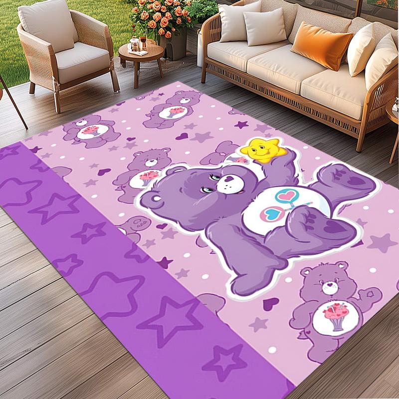 Care Bears Print Rug, Washable Floor Carpet, For Entryway Dorm Laundry Room Office Study, Home Decor Birthday Christmas Gift