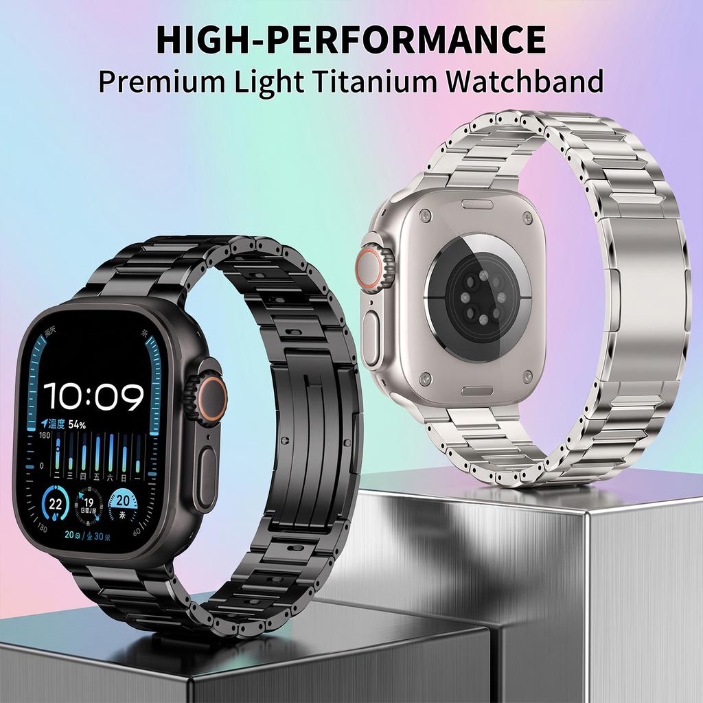 Cinturini Metallici di Lusso per Business Cinturino in Titanio Premium per Apple Watch Ultra 3 2 49mm Braccialetto Cinturino per Serie 11 10 9 8 7 e SE