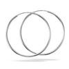 Silver Hoop Earrings Pr 925 Thick Circles G 43 Mm