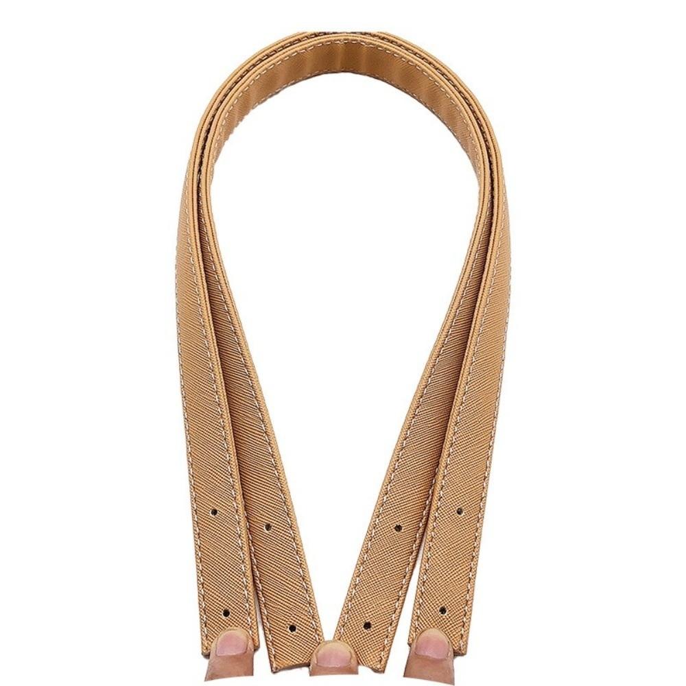 Durable 2pcs Bag Straps 60cm Length PU Leather Shoulder Bag Strap With Rivets Replacement Bag Accessories DIY Projects