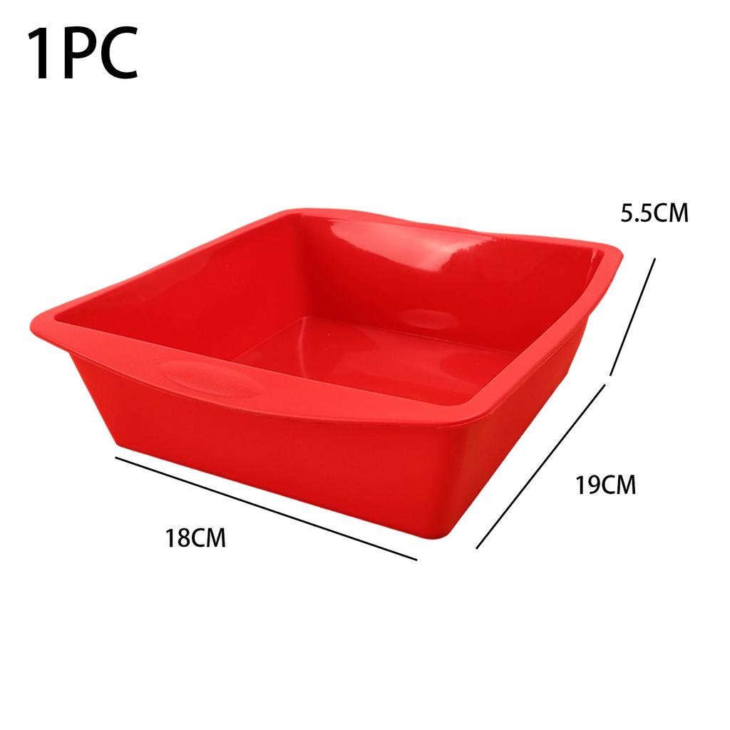 4/1 Stück Silikon-Kuchenform zum Backen, Antihaft-Quadratische Kuchenplatte, Toastform für DIY, Haushaltsküche, Backblech, 5 Farben
