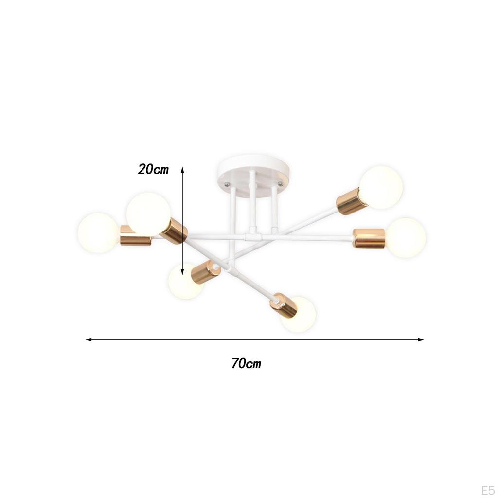Chandelier Geometric Pendant Lighting 6 Lights Art Mid Century Ceiling Lamp Nordic
