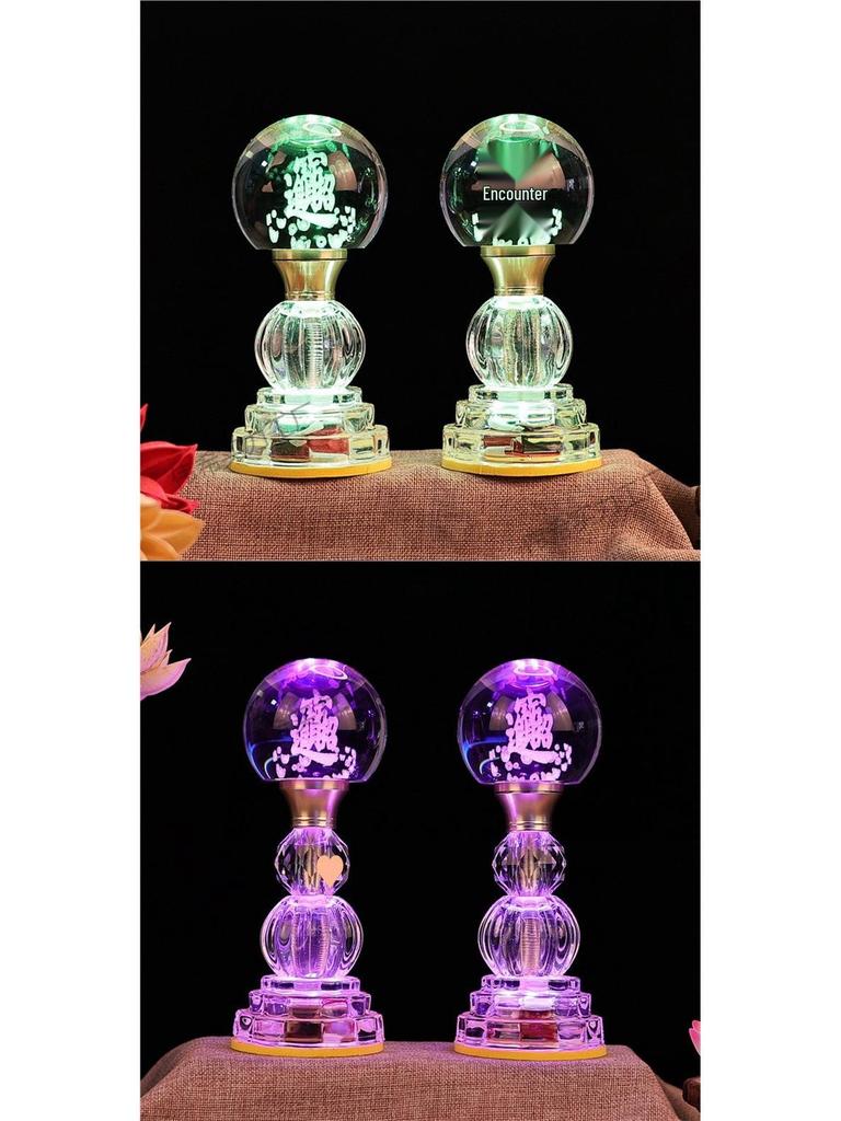 Seven-Color Eternal Buddhist Lotus Offering Lamp