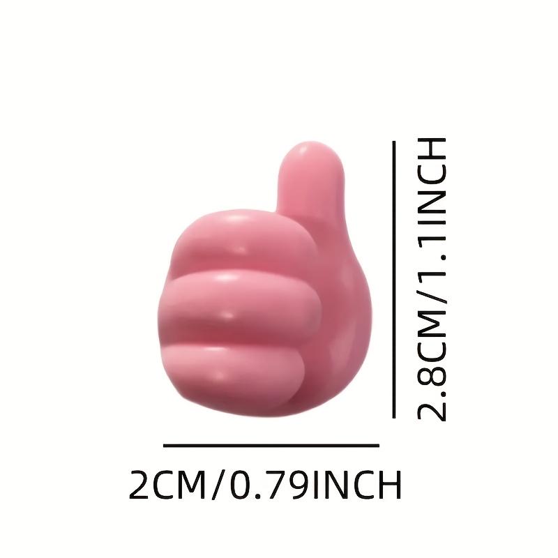 10pcs/5pcs Thumb Shaped Cable Organizer Clips Adhesive Hooks Home Kitchen Bedroom Plastic Charging Cable Clamp Small Accessories