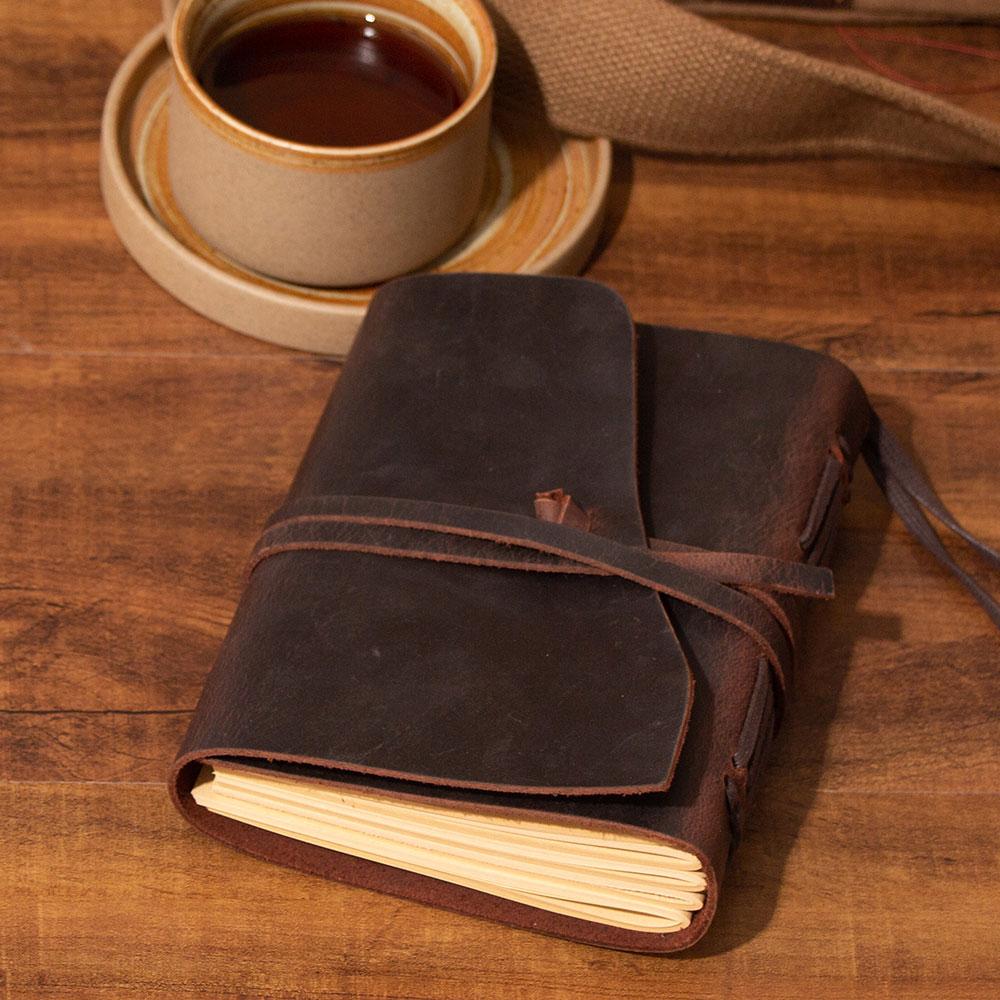 Vintage Diary Notebook Agenda With Genuine Leather Cover Notepad Men Note Book For School Stationery Or Traveler Sketchbook Gift Quality